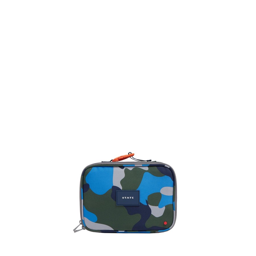 Kids STATE Bags | Rodgers Lunch Box Blue Checkerboard